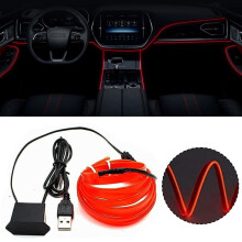 Stiall LED Gluaisteáin Dearg 5M Solúbtha USB Timpeallach