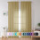 Guldfarvede transparente gardiner, 102x237 cm, 2 paneler, lysfiltrering 1