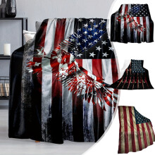 Amerikansk flag tæppe, superblødt, 62 x 102 cm