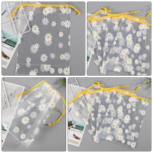 Bolsas de almacenamiento transparentes e impermeables con forma de margarita (25 unidades)