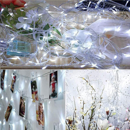 String Lights 300 LED 100ft White Waterproof 8 Modes 1