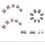 Rabbit-shaped press-on nails blue short full cover 24 pcs 8