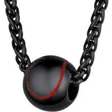 Sportball-Halskette aus Edelstahl 316L für Herren, 56 cm (22 Zoll)