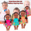 Boneca bebê recém-nascida negra de 30 cm com roupas 1
