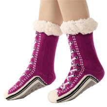 Dames winterpantoffelsokken met fleecevoering en antislipzool