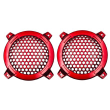 1Pair 4Inch Hexagon Auto Speaker Cover Car Subwoofer Grille for Mask for Case Tweeter Decorative Circl