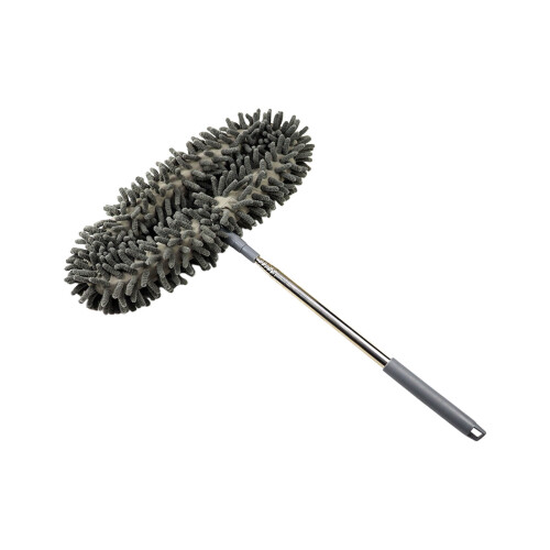 Plumeau en microfibre gris extensible, lavable et réutilisable