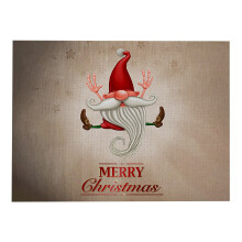 Rustieke kerstplacemats van katoen met ruitpatroon, 4 stuks