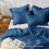 Ensemble de couette double turquoise en microfibre 2 pièces 1