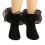 Chaussettes de danse à volants pour bébé, noires, 0-6 mois 1