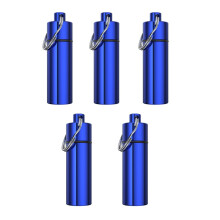 Aluminium pillendoosje/sleutelhangertje/opbergdoosje voor wandelen en kamperen
