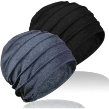 Ultrablød, løse beanie-hue i bomuld, kemohue, 2 stk.