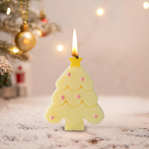 Bougie parfumée AuroraX Mini en forme de sapin de Noël avec