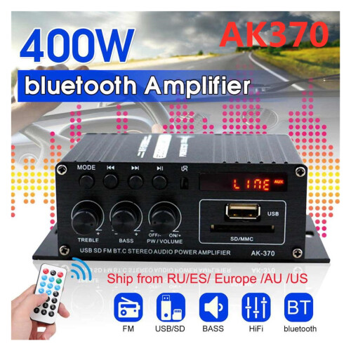 Στερεοφωνικός ενισχυτής ισχύος AK170/270/370/380 12V800W Κλάσης D