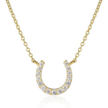 Collar de herradura de plata de ley para mujer (1 unidad)