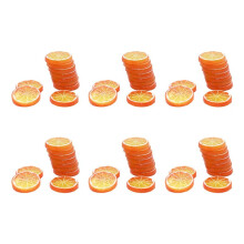 60 Pcs Fake Lemon Slice Artificial Fruit Highly Simulation Lifelike Model for Home Party Decoration Orange