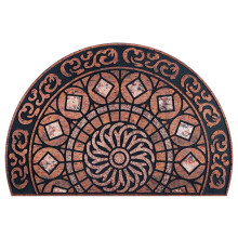 Półokrągła wycieraczka w stylu boho z mikrofibry 16x24 cale