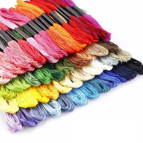 Embroidery Floss Mouline Thread Multicolor 100 pcs 1