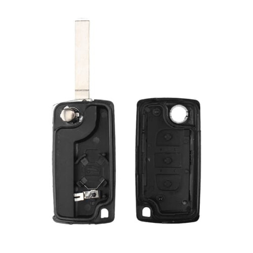 PEUGEOT VA2 car key shell CE0536 black 3-button 1