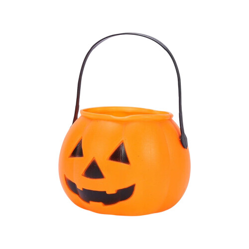Balde para doces de Halloween laranja (1 peça)