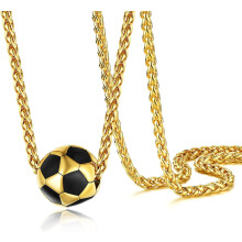 Collier de sport en acier inoxydable 316L pour homme, 56 cm (22 pouces).