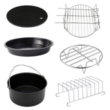 Ugnspannor i airfryer-stil, non-stick, 6 delar, 16x16 cm