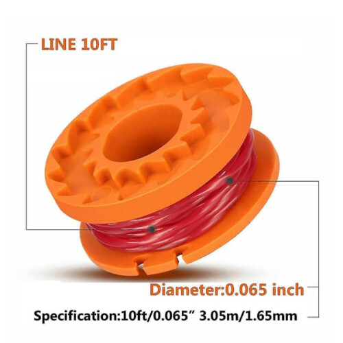 Worx lawn mower replacement line spool 1.65mm 3m 4 pack 2