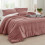 Pinch Pleat Comforter Set Dusty Pink 4-Piece 1