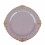 Pratos descartáveis de plástico BalsaCircle10 Lavender redondos de 8 polegadas para salada e jantar, com detalhes em dourado em estilo barroco, 4