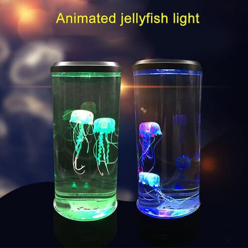 LED jellyfish lava lamp USB night light 1 piece 1
