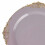 Pratos descartáveis de plástico BalsaCircle10 Lavender redondos de 8 polegadas para salada e jantar, com detalhes em dourado em estilo barroco, 3