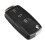 VW foldable key shell black 3-button one size 2