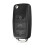 VW foldable key shell black 3-button one size 4