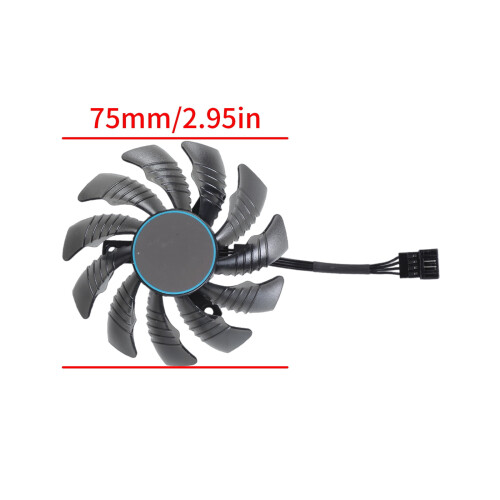 Ανεμιστήρας ψύξης 75mm T128010SU για RX6700XT6600XT 2