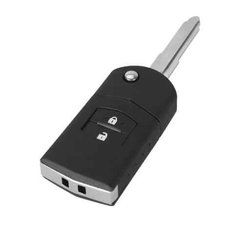Mazda flip remote key shell black 2-button 1