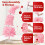 Ayieyill pink artificial Christmas tree 5 ft with stand and 5