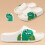 Children's dinosaur-print flip flops light gray 7-8 years 4