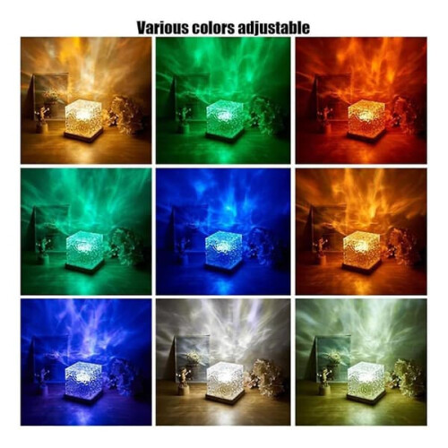 Lâmpada Aurora Northern Lights Wave-Cube Projetor 16 Cores 2