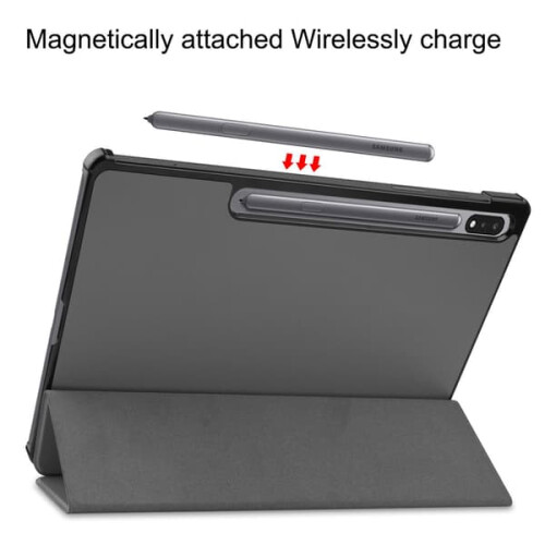 Samsung Galaxy Tab S7 Plus FE Lite tri-fold case grey 2