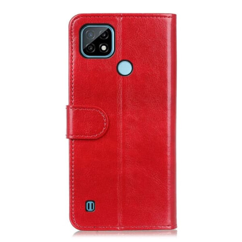 Realme C21 leather case red 2