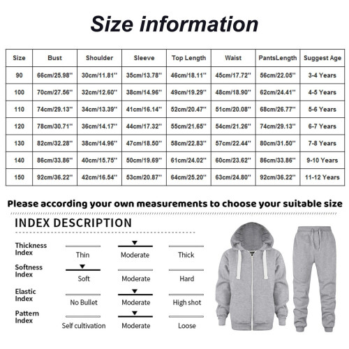 Kids Hooded Sweatshirt Solid Color Long Sleeve Zip Jacket 1