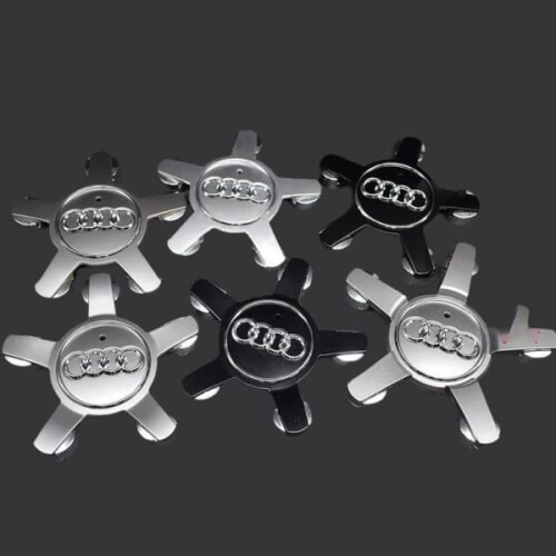 Audi hubcaps 134mm five-prong concave grey 4-pack 1
