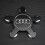 Audi hubcaps 134mm five-prong concave grey 4-pack 4