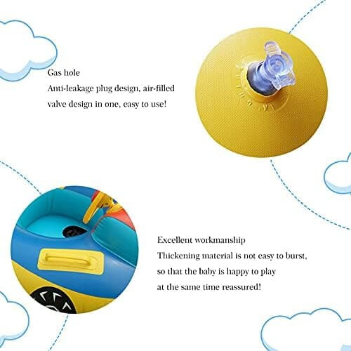 Kids inflatable pool float car seat shape 2
