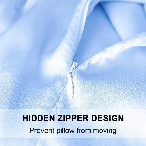 Queen Satin Silk Pillowcases Cooling Soft Breathable 2
