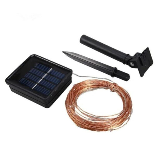 Solar-Lichterkette LED 10 m 100 Lampen gelb 1