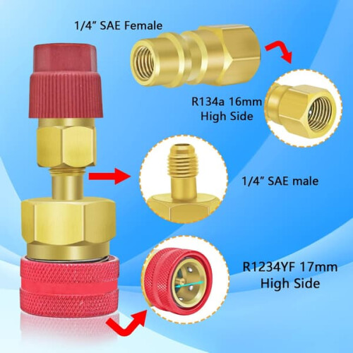 R1234YF to R134A Quick Connect Adapter 2