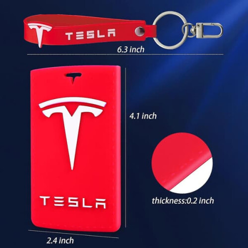 Tesla Key Card Holder for Model Y and 3 Silicone Case with 1