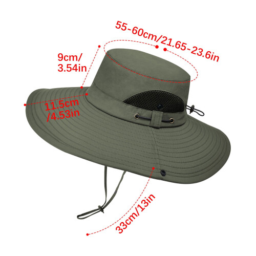 Cappello a secchiello da sole HauiWeiLyai UPF50+ con tesa da 7,6 cm 1