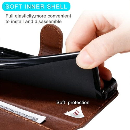 iPhone 13 leather case brown 2